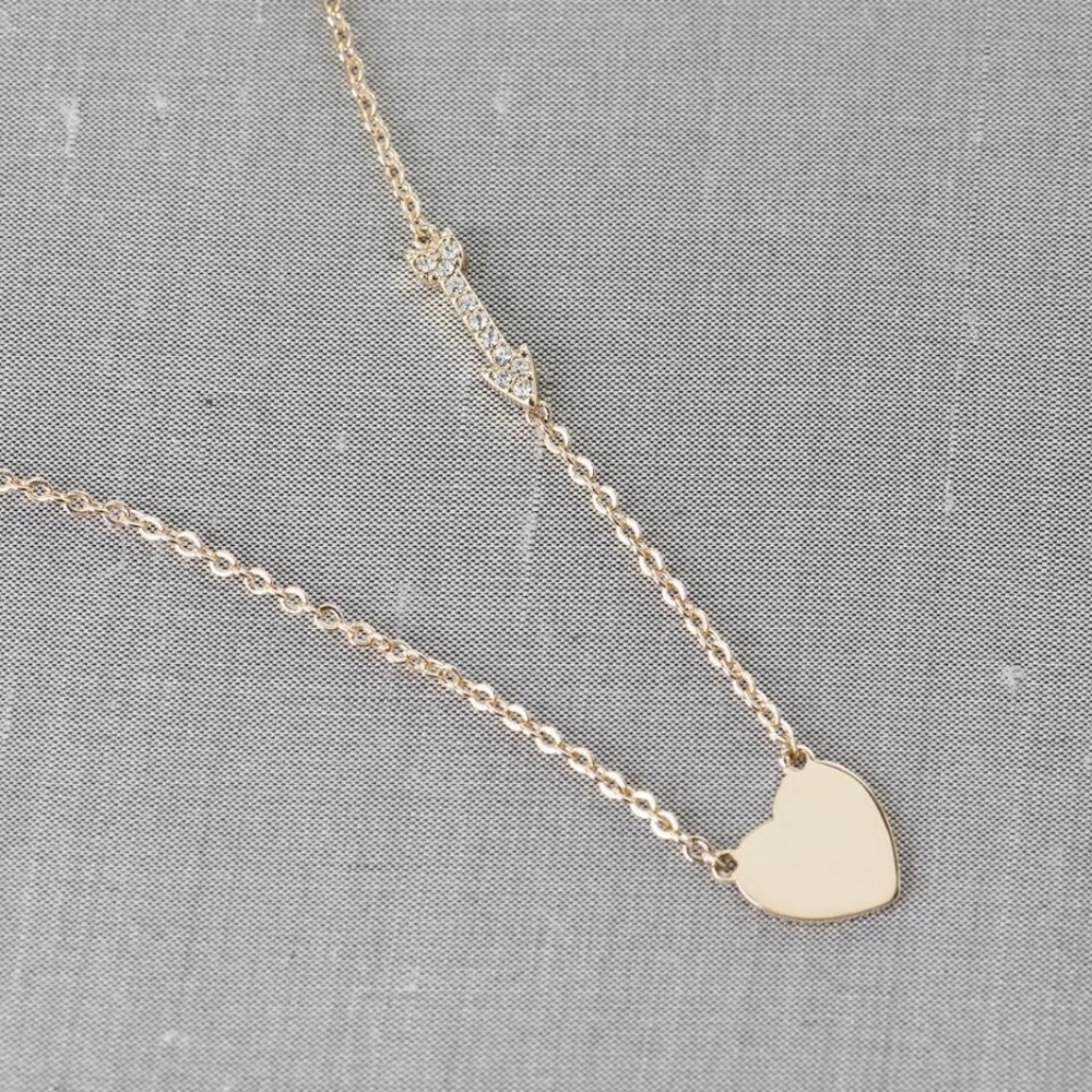 Seraphina heart and arrow necklace